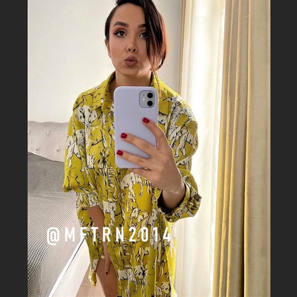 BLOGGER FAVE! ZARA Flowy Printed Button-Up Shirt - Picture 11 of 16